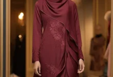 Gamis Burgundy & Mahogany 2025: Inspirasi Lebaran Elegan