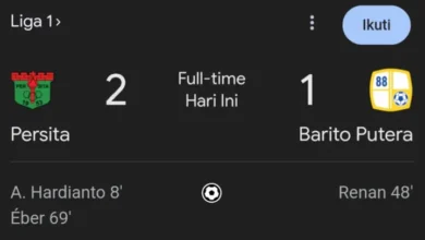 Persita Taklukkan Barito Putera Dramatis, Raih Kemenangan BRI Liga 1